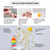 Hanging Feather Teaser Wand Toy for Cats