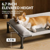 Elevated Three-Sided Faux Leather Dog Bed for Small to Medium Dogs