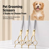 Pet Grooming Scissors Set with Thinning, Curved & Straight Shears