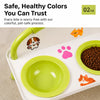 Elevated Double Ceramic Pet Bowl for Cats & Dogs