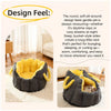 Enclosed Faux Leather Car Pet Carrier for Cats & Small Dogs
