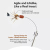 Retractable Cat Teaser Wand with Feather and Plush Attachments