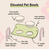 Double Pet Bowl Set with Slow-Feed Design and Splash Control