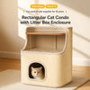 Square Sisal Cat Scratcher Barrel with Cat Resting Area