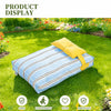 Striped Tatami-Style Pet Bed Mat with Pillow for Cats & Dogs