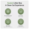 Enclosed Cat Litter Box Cabinet with Upper Storage Shelf