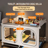 Dog Crate with Separate Toilet Tray Area