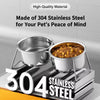 Elevated Pet Bowl Stand with Stainless Steel Bowls
