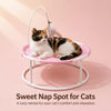 Round Elevated Pet Bed with Breathable Fabric