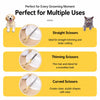 Pet Grooming Scissors Set with Thinning, Curved & Straight Shears