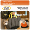 Enclosed Faux Leather Car Pet Carrier for Cats & Small Dogs