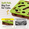 Cat Plush Pawing Toy with Three Bells – Square Design