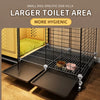 Indoor Small Dog Crate with Separate Sleeping and Potty Areas