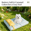 Striped Tatami-Style Pet Bed Mat with Pillow for Cats & Dogs