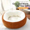 Round Plush Pet Bed for Cats and Small Dogs