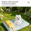 Striped Pet Bed with Removable, Washable Cushion