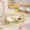 Double Pet Bowl Set with Slow-Feed Design and Splash Control