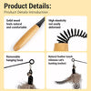 Interactive Cat Wand Toy with Replaceable Feather Heads