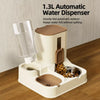Pet Food and Water Bowl with Separate Compartments and Measured Feeding