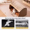 Enclosed Pet Bed with Removable Washable Design for Cats & Dogs