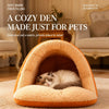 Enclosed Faux Fur Pet Bed
