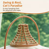 Handwoven Rattan Hanging Basket Pet Bed