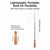 Retractable Cat Teaser Wand with Feather and Plush Attachments