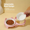 Double Ceramic Pet Bowls with Stand