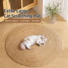 Round Woven Cattail Grass Cat Scratcher Mat