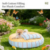 Striped Pet Bed with Removable, Washable Cushion