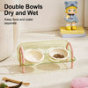 Double Pet Bowl Set with Slow-Feed Design and Splash Control