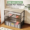 Enclosed Cat Litter Box Cabinet with Upper Storage Shelf