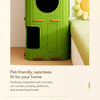 4-Tier Solid Wood Cat Tree with Enclosed Hideaway and Scratch Pad
