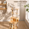 Cat Tree with Space Capsule Bed and Rope Scratching Post