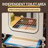 Dog Crate with Separate Toilet Tray Area