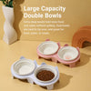 Double Ceramic Pet Bowls with Stand