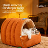 Enclosed Faux Fur Pet Bed