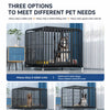 Metal Dog Crate with Removable Tray and Locking Casters