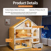 Multi-Level Plastic Cat House with Litter Box Compartment