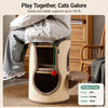 Multi-Level Sisal Barrel Cat Tree with Enclosed Cat Houses