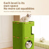 Multi-Level Cat Tree with Enclosed Houses & Scratching Boards