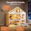 Multi-Level Plastic Cat House with Litter Box Compartment