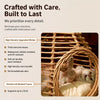Handwoven Rattan Hanging Basket Pet Bed