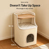 Square Sisal Cat Scratcher Barrel with Cat Resting Area