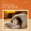 Enclosed Faux Fur Pet Bed