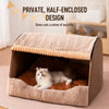 Enclosed Pet Bed with Removable Washable Design for Cats & Dogs