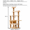 Solid Wood Multi-Level Cat Tree with Hideaways and Platforms