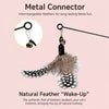Interactive Cat Wand Toy with Replaceable Feather Heads