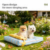 Striped Pet Bed with Removable, Washable Cushion