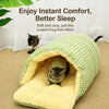 Enclosed Pet Bed with Open Entry for Cats & Dogs